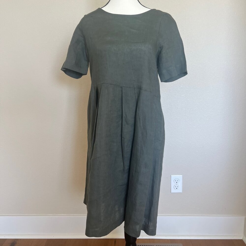 Liquiid Green Linen Dress
